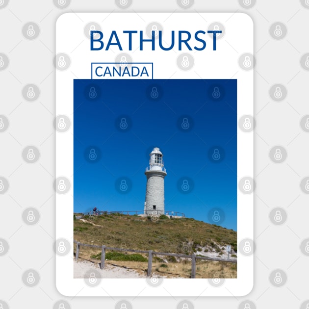 Bathurst New Brunswick Canada Souvenir Lighthouse Gift for Canadian Canada Day Present Souvenir T-shirt Hoodie Apparel Mug Notebook Tote Pillow Sticker Magnet Magnet by Mr. Travel Joy